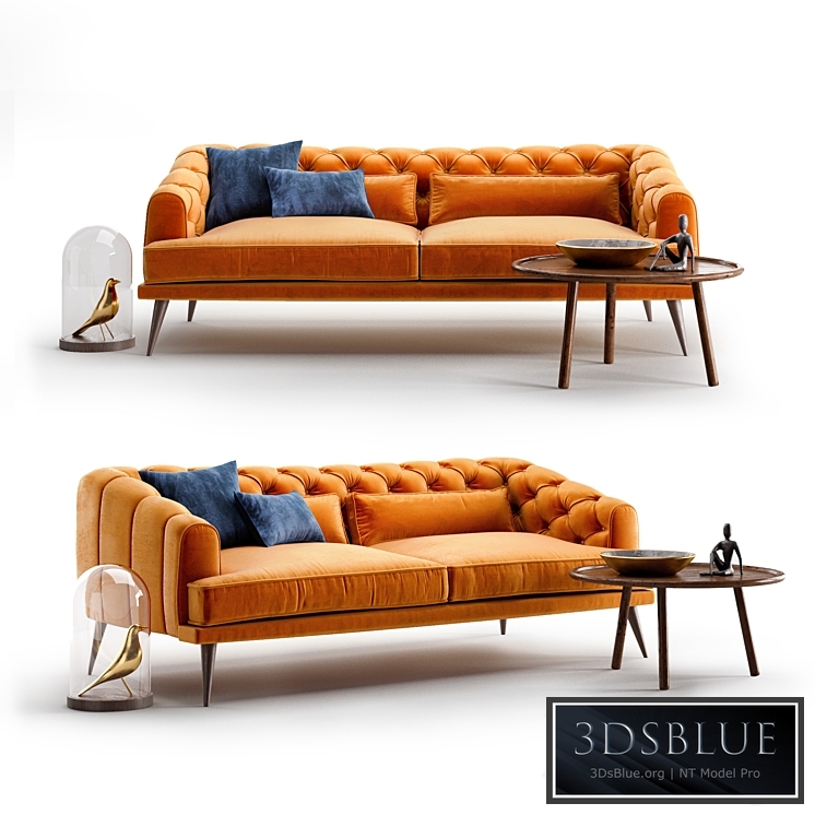 EARL GREY Modern Chesterfield Sofa set