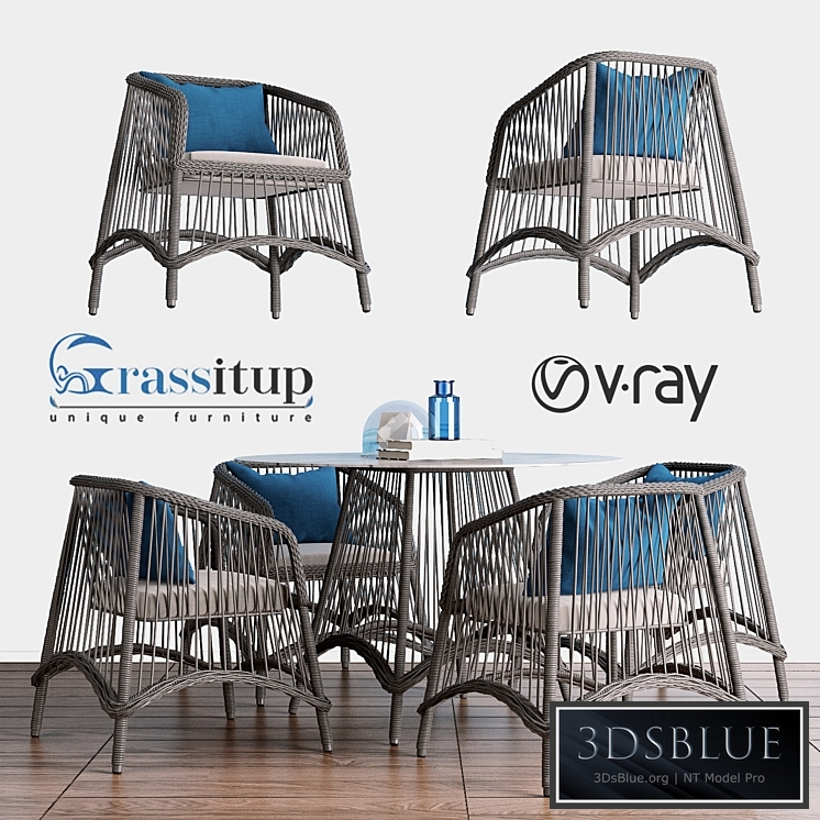 Aira Dining Blue - Grassitup