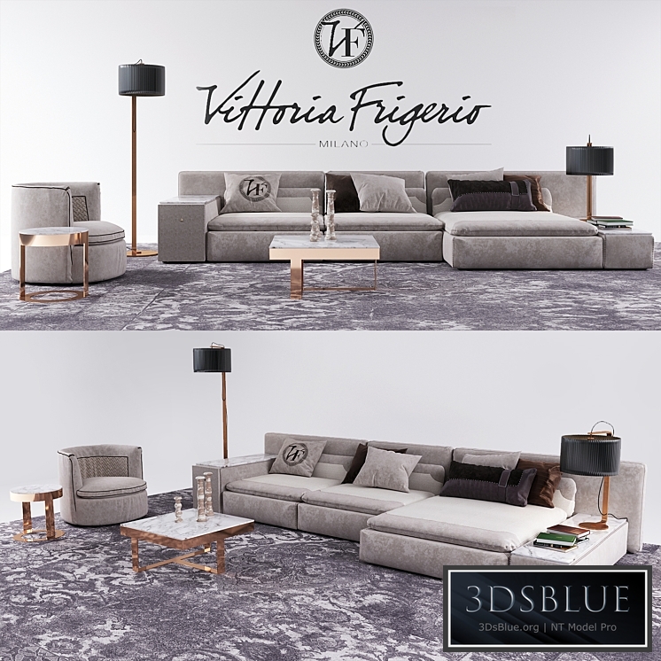 Set Vittoria Frigerio Sofa Serbelonni