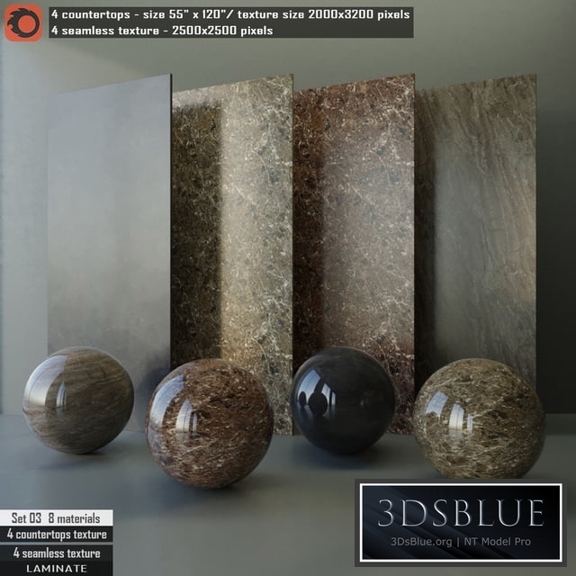 Laminate countertops & Seamless texture Set 03