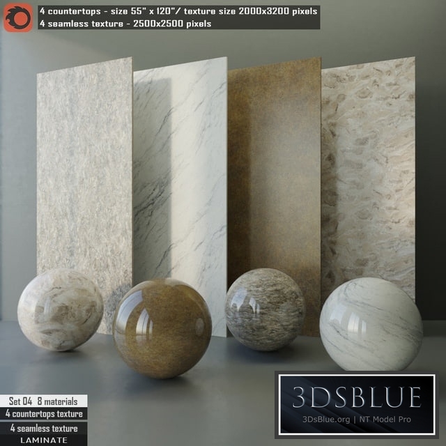 Laminate countertops & Seamless texture Set 04