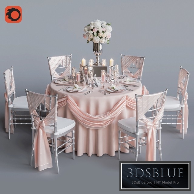 Wedding table for 6 persons 2 Corona