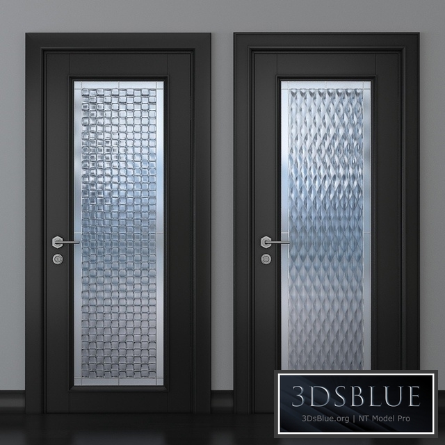 A door with a stained-glass window