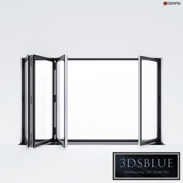 Sliding aluminum window accordion (door)