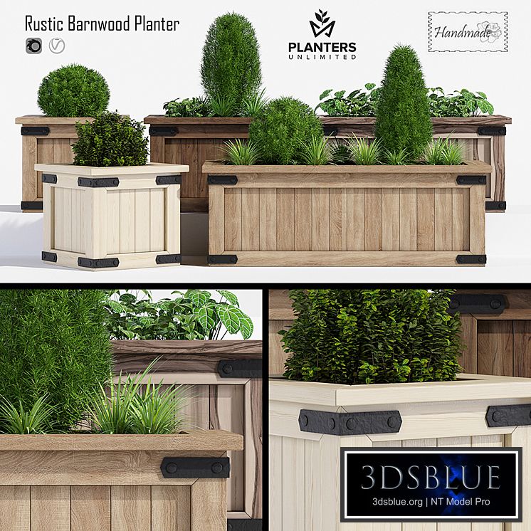 Rustic barnwood planter one