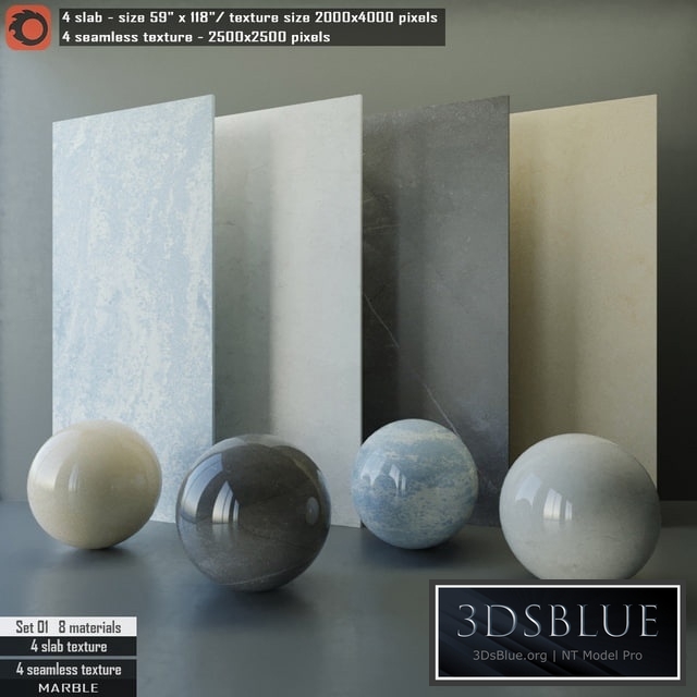 Marble slab & Seamless texture Set 01