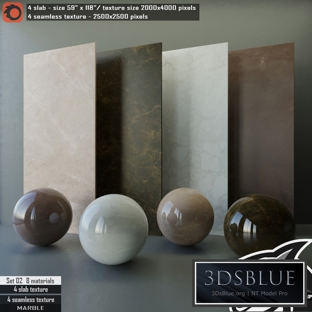 Marble slab & Seamless texture Set 02