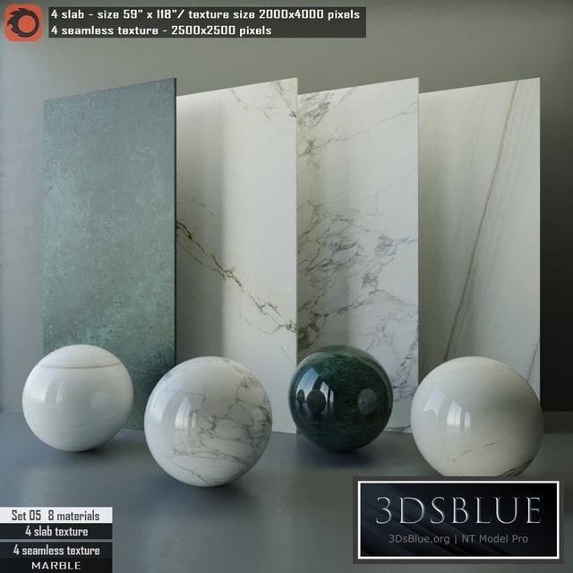 Marble slab & Seamless texture Set 05