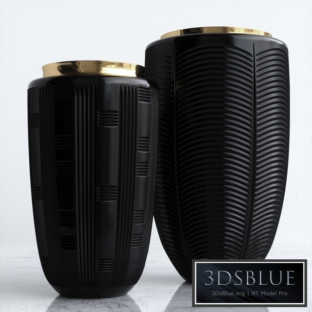 VISTA ALEGRE JET BLACK CASE WITH VASE
