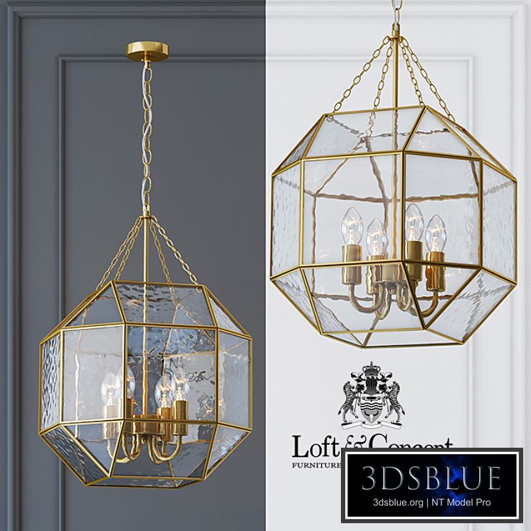 Pendant Light Glass & Metal Cage Pendant Gold 4