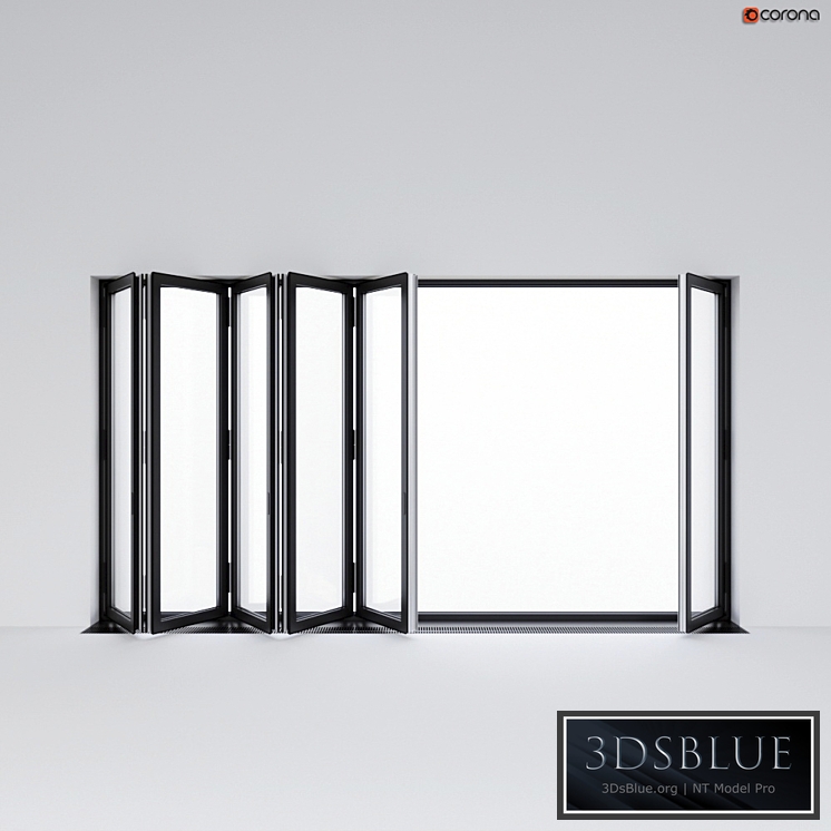 Sliding aluminum window accordion (door)