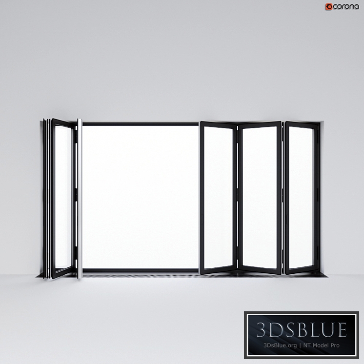 Sliding aluminum window accordion (door)