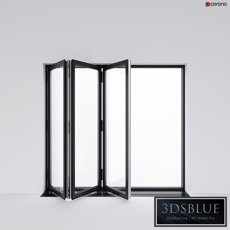 Sliding aluminum window accordion (door)