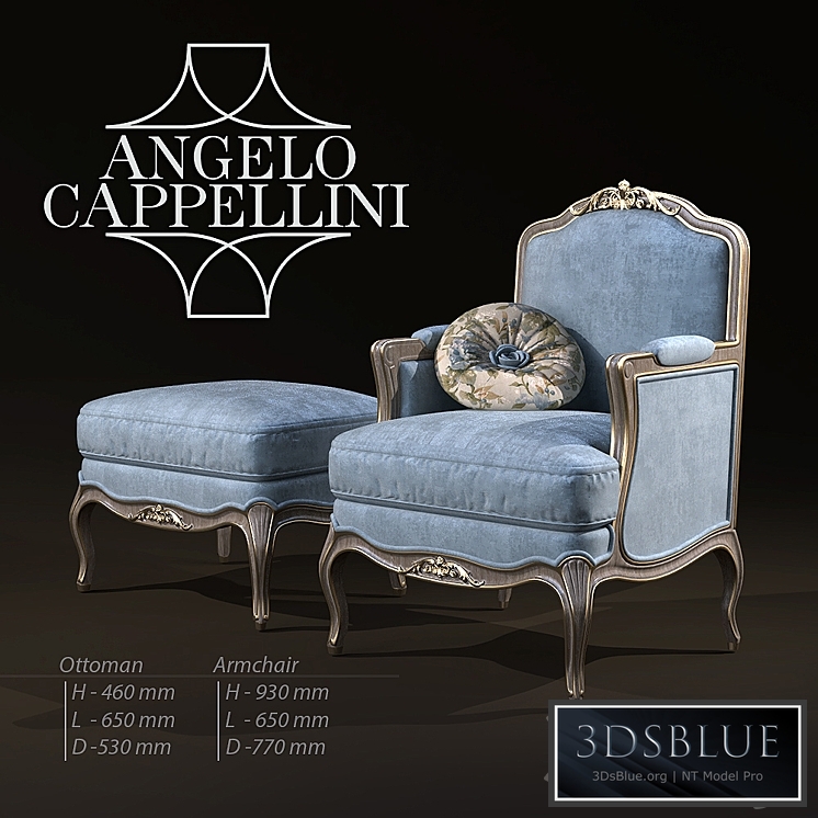 Angelo Cappellini Armchair ottoman