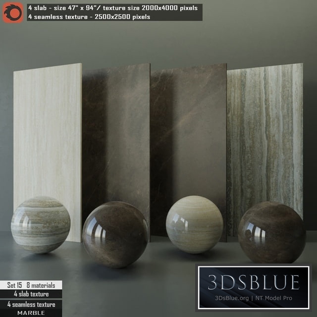 Marble slab & Seamless texture Set 15