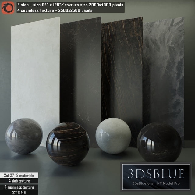 Stone slab & Seamless texture Set 27