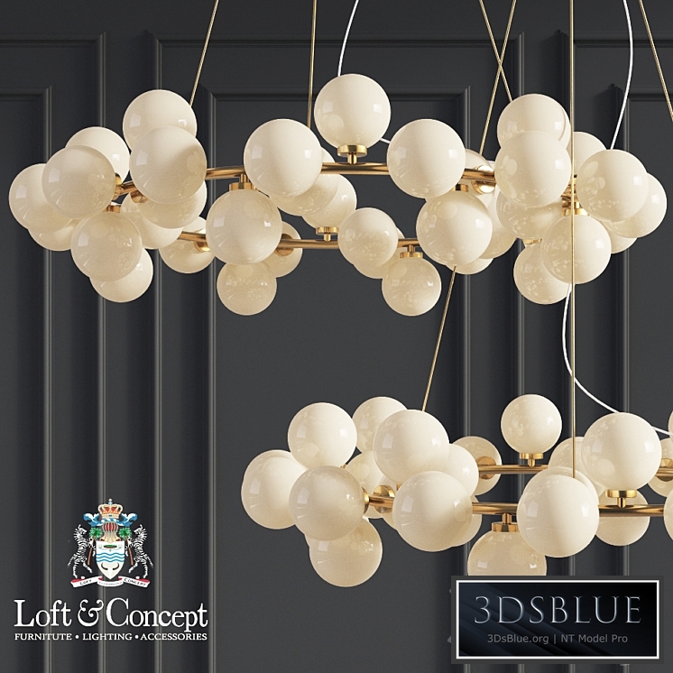 Chandelier Inflora 45 plafonds by Atelier Aret