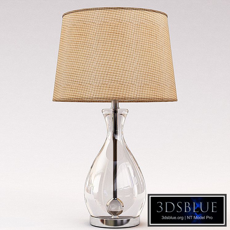 Longport Glass and Chrome Table Lamp