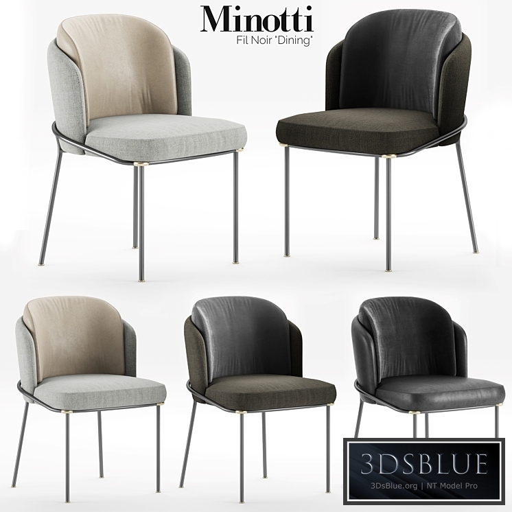 Minotti Fil Noir Dining Chair