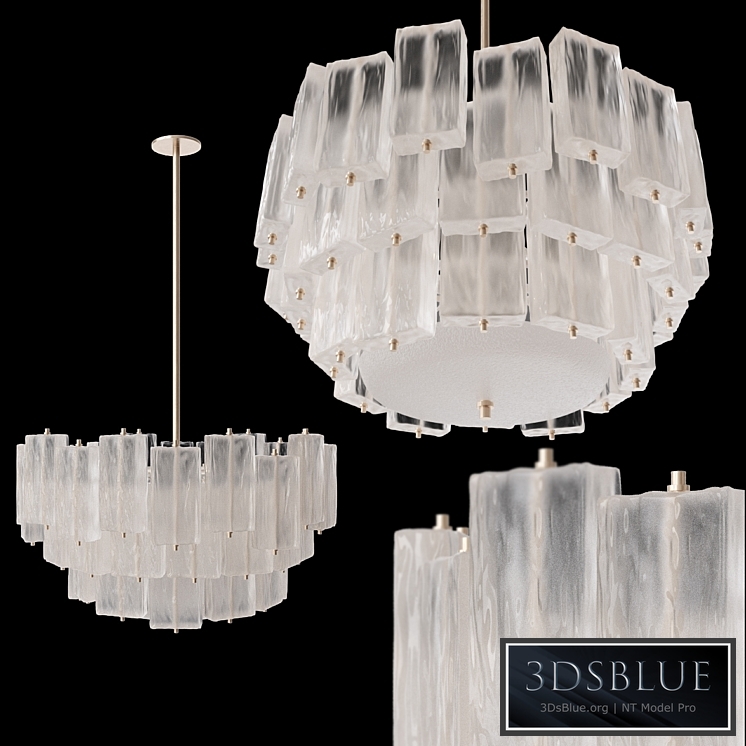 Midcentury Murano Glass Chandelier by Barovier & Toso