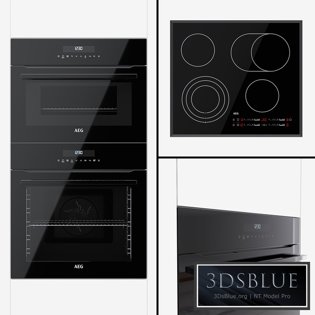 AEG - an oven BPR742320B, a compact oven KMR721000B and a hob HK565407FB