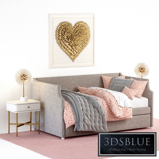 ANNIKA UPHOLSTERED DAYBED WITH TRUNDLE, Restoration Hardware
