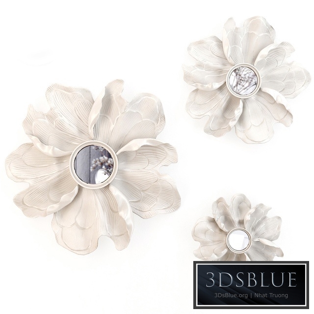 HP DECOR - Wall decor White Flower (mirror)