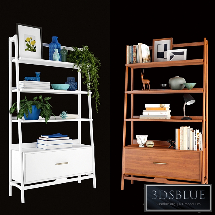 West Elm Mid-Century Bookshelf Tall Wide