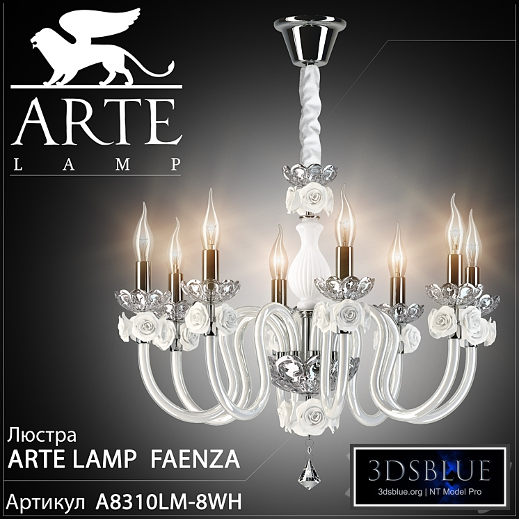 Chandelier Arte lamp Faenza A8310LM-8WH