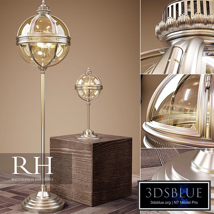 RH VICTORIAN HOTEL FLOOR LAMP + DESK LAMP