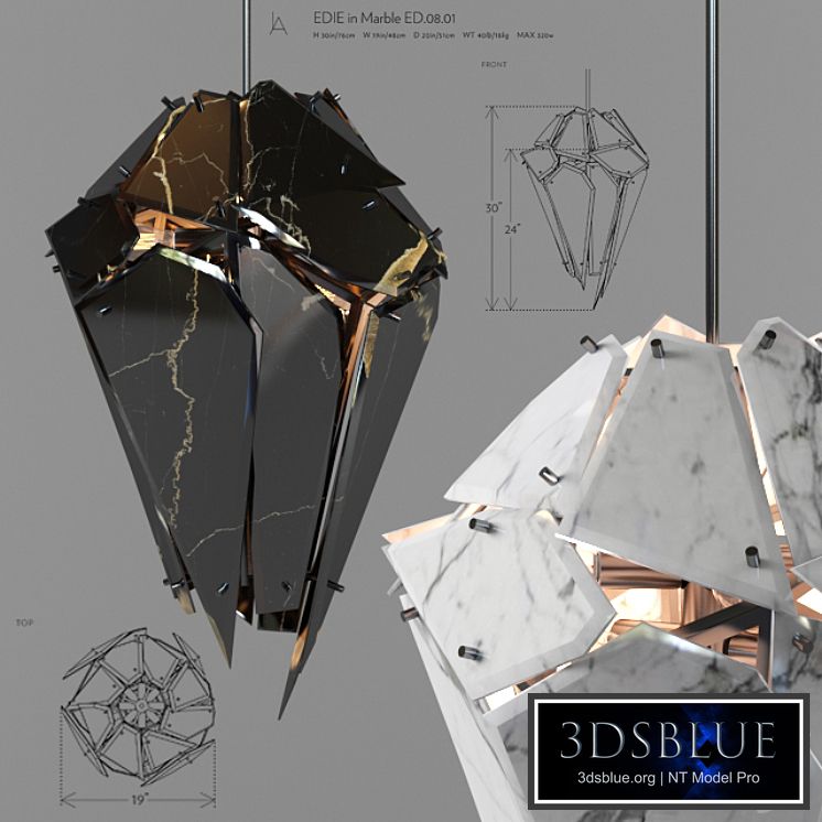 Edie marble chandelier