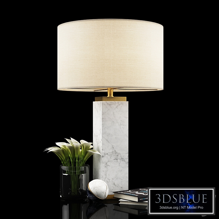 Square Column Marble Table lamp