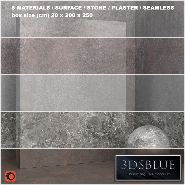 5 materials (seamless) - coating, plaster - set 29