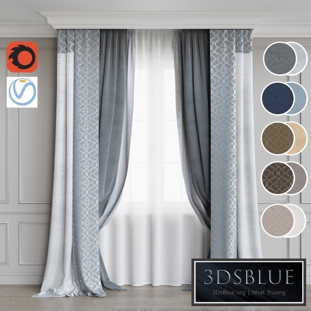 The curtain in modern style, 5 colors