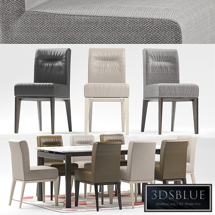 Calligaris Esteso Wood table and Calligaris Tosca chairs