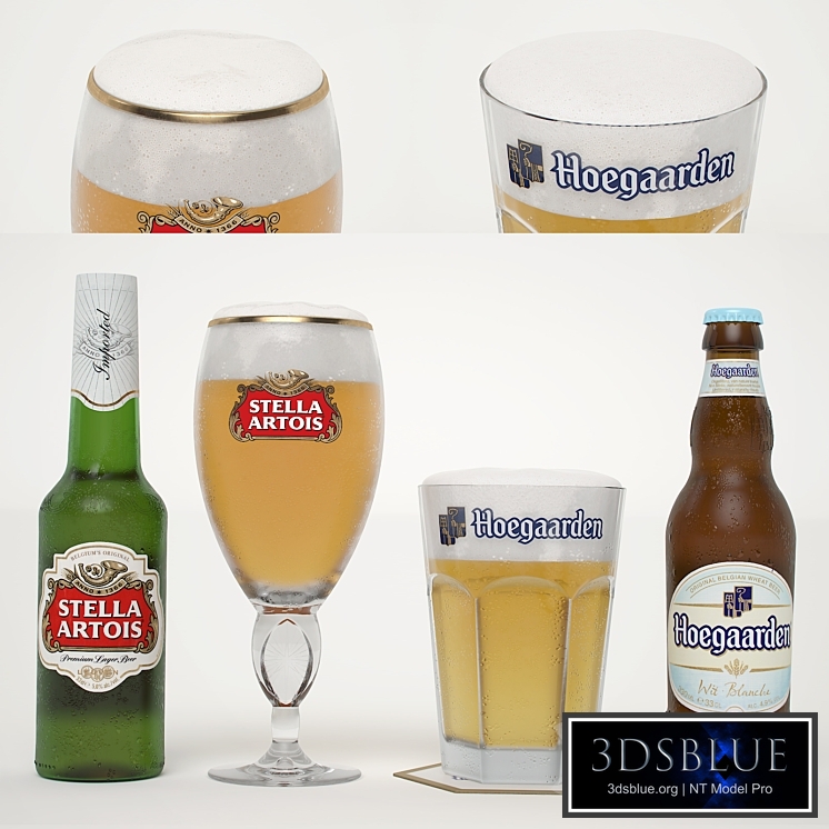 Hoegaarden and Stella Artois Beer