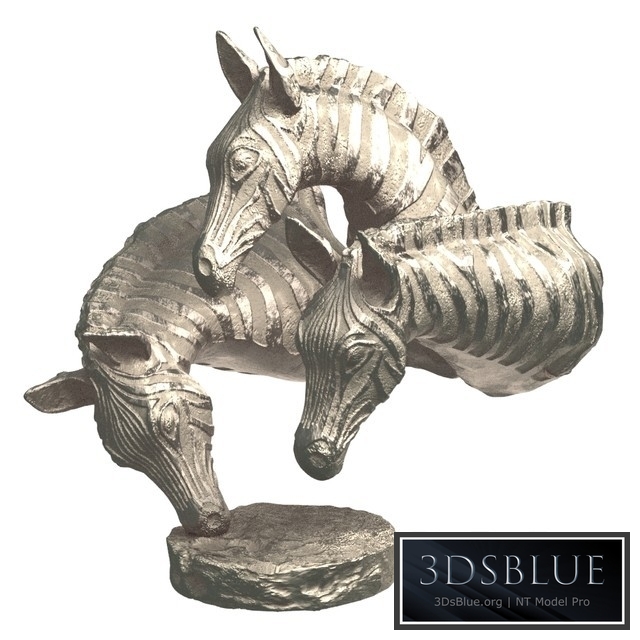 Hi-poly_sculpture of a zebra