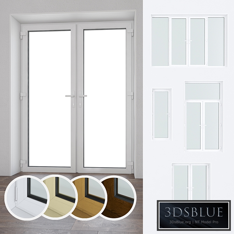 A set of plastic windows and doors 09