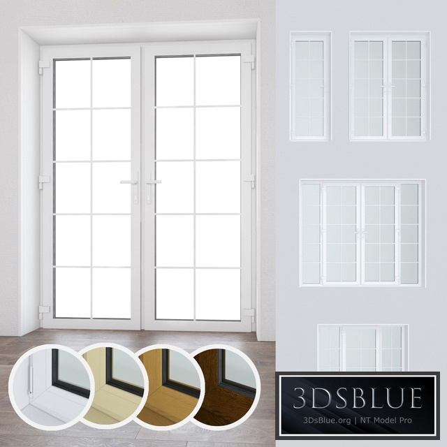 Set of plastic windows and doors 15