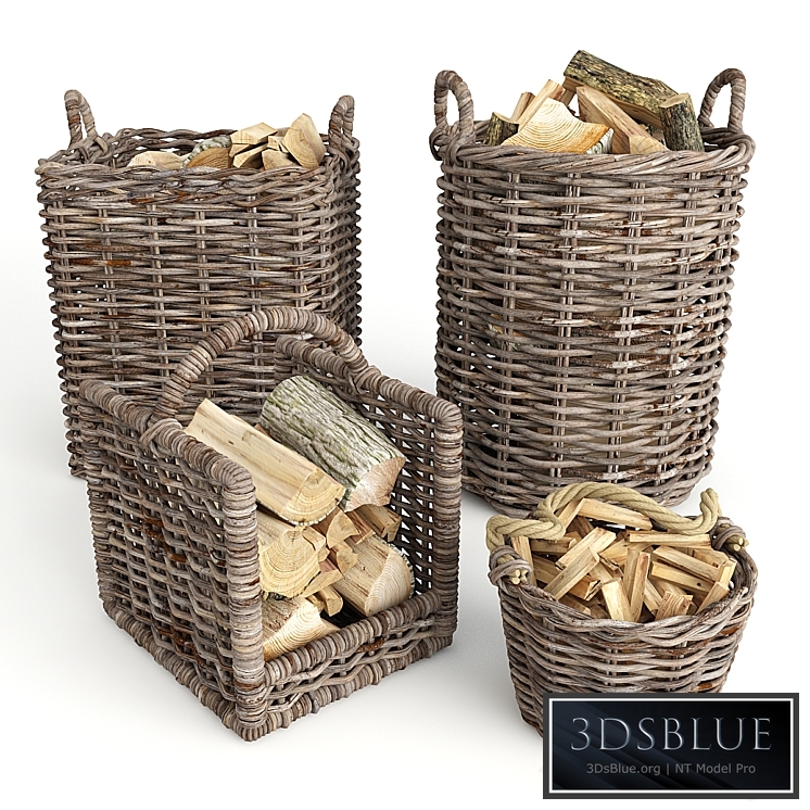 Baskets rotang firewood set