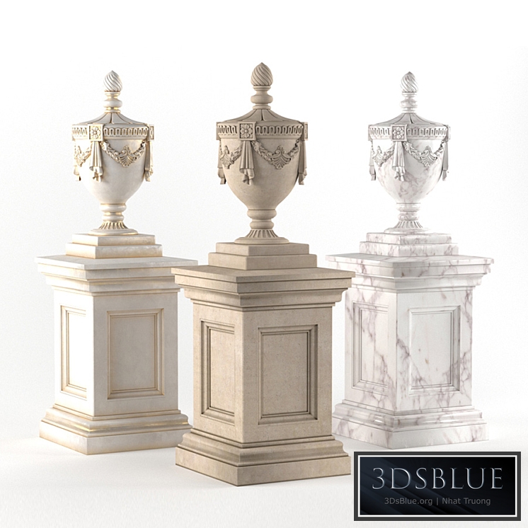 Classic vase for decorating the facade