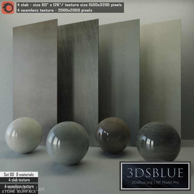 Stone Slab & Seamless texture Set 80