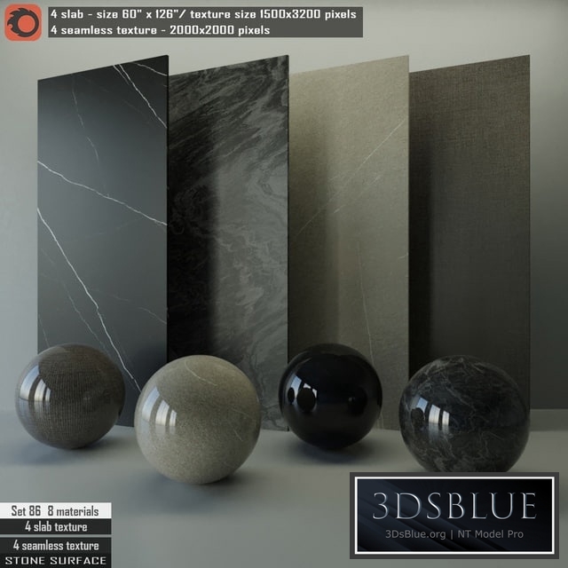 Stone Slab & Seamless texture Set 86