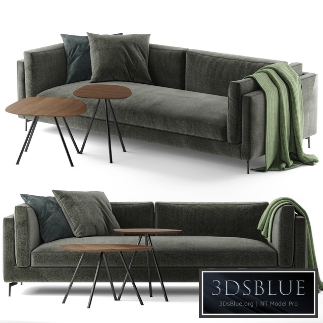 Calligaris Danny sofa and Calligaris Tweet coffee tables