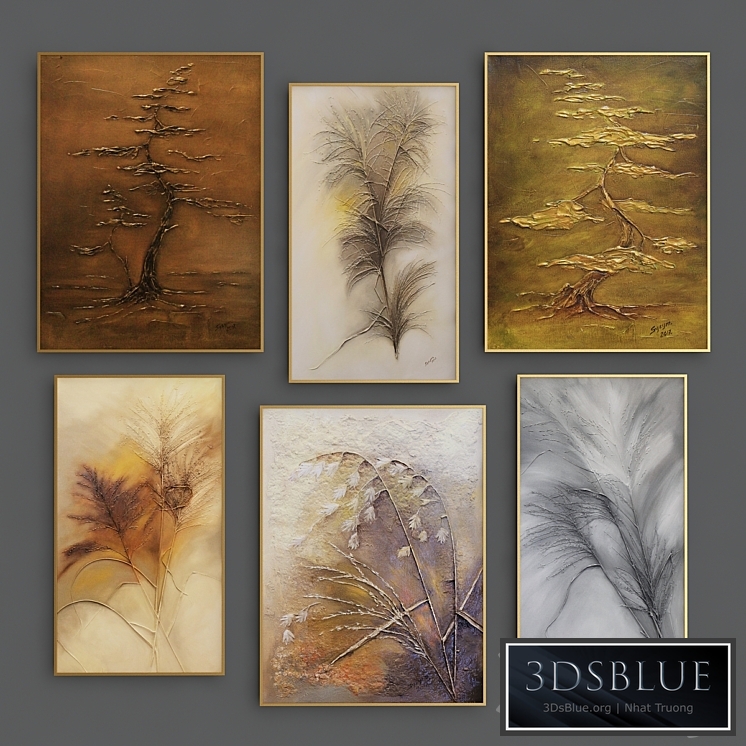 Bas relief autumn painting