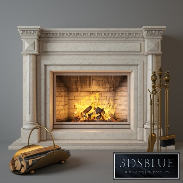 Fireplace Charlotte with accessories.