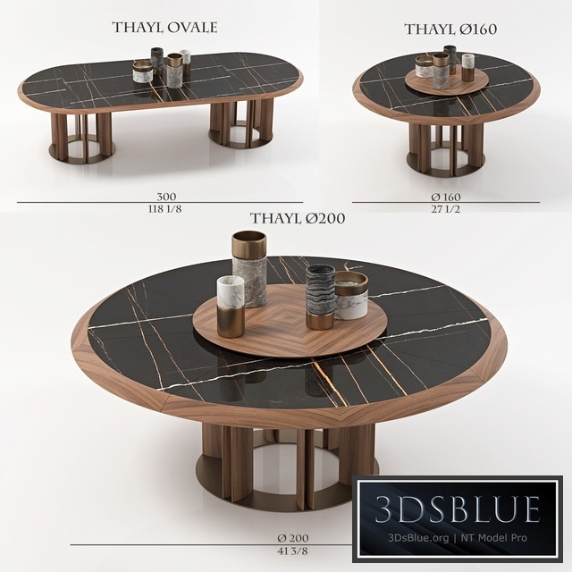 porada table THAYL 3 items