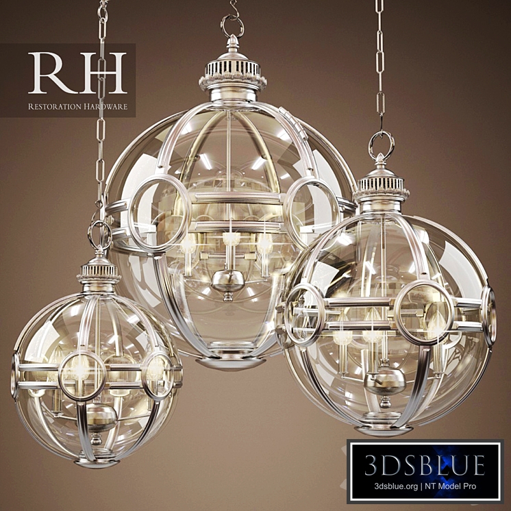 RH 19TH C. VICTORIAN GLOBE PENDANT