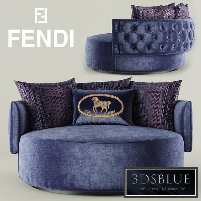 Armchair Fendi Casa Efea Capitonne