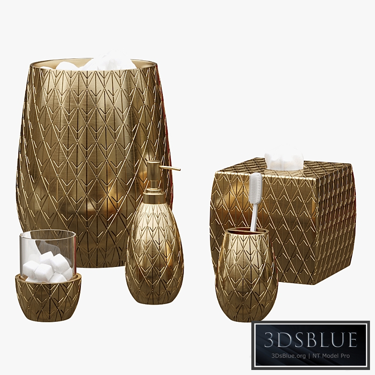 Pina Colada Gold Pineapple Bath Accessories by Croscill